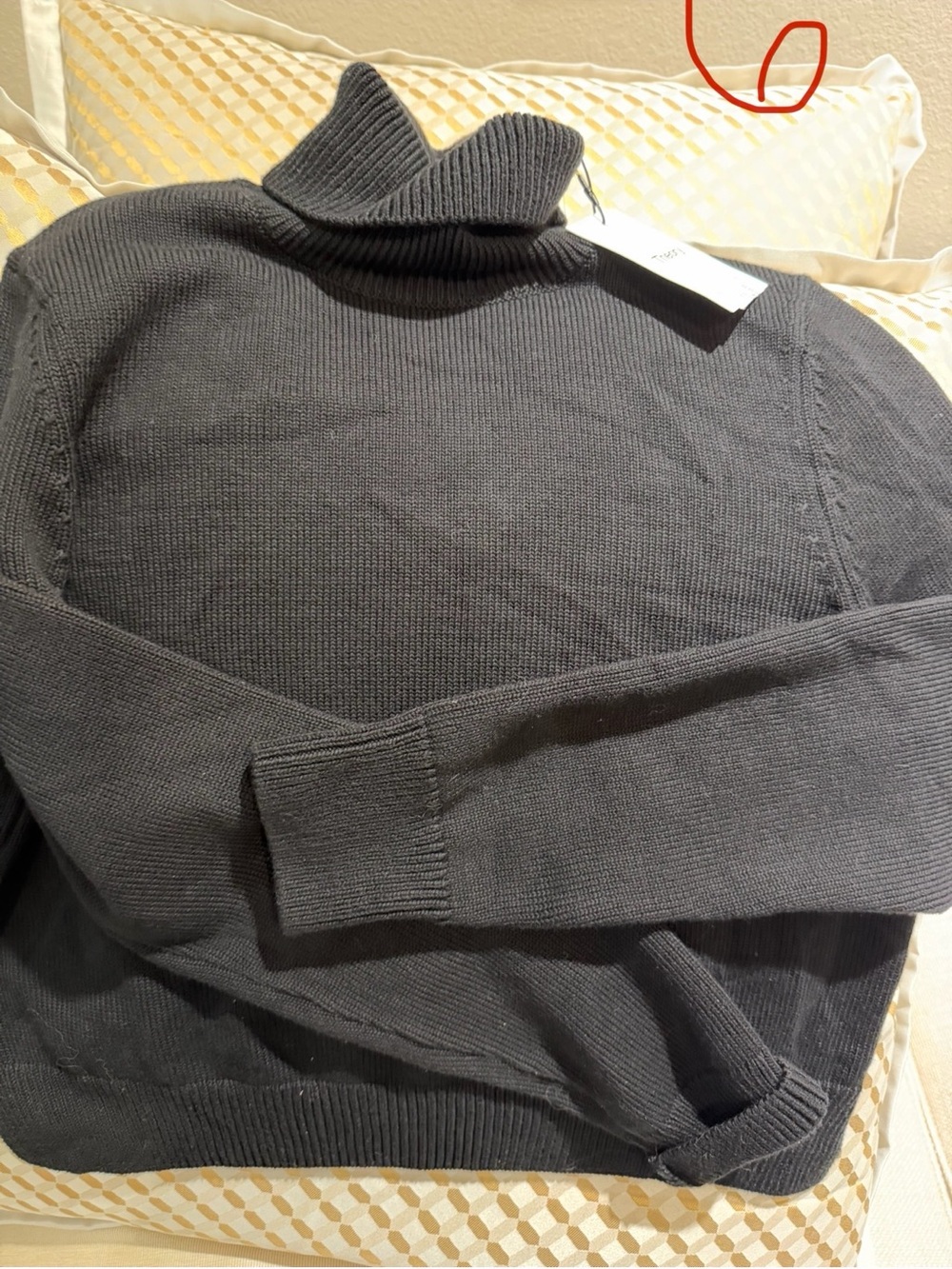Womens Charcoal Gray Turtleneck Sweater - Classic Knit